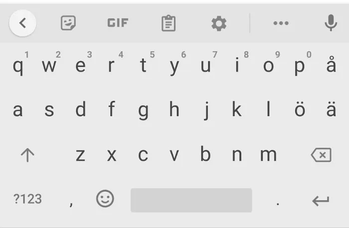 Image of Gboard — a common Android keyboard — taken by Percy Bolmér